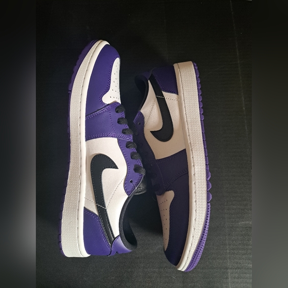 Nike Air Jordan 1 Low Golf Court White Purple New With Box Men's Size 10. - Picture 10 of 15
